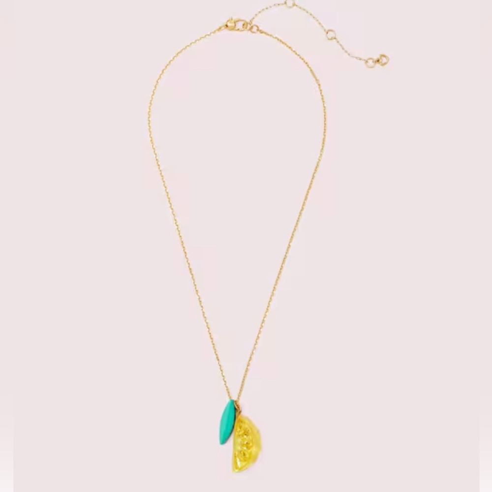 Kate Spade Tutti Frutti lemon charm necklace